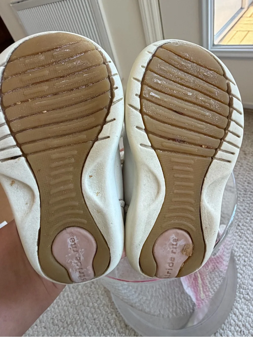 Stride Rite Rachael STG 3 Girls Sneakers Size 3.5M White Pink Leather Floral